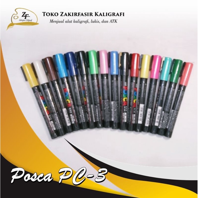 Mitsubishi Uni Posca PC-3M 15C Paint Marker Pen,15 Color Set, Fine Point(  0.9-1.3mm )