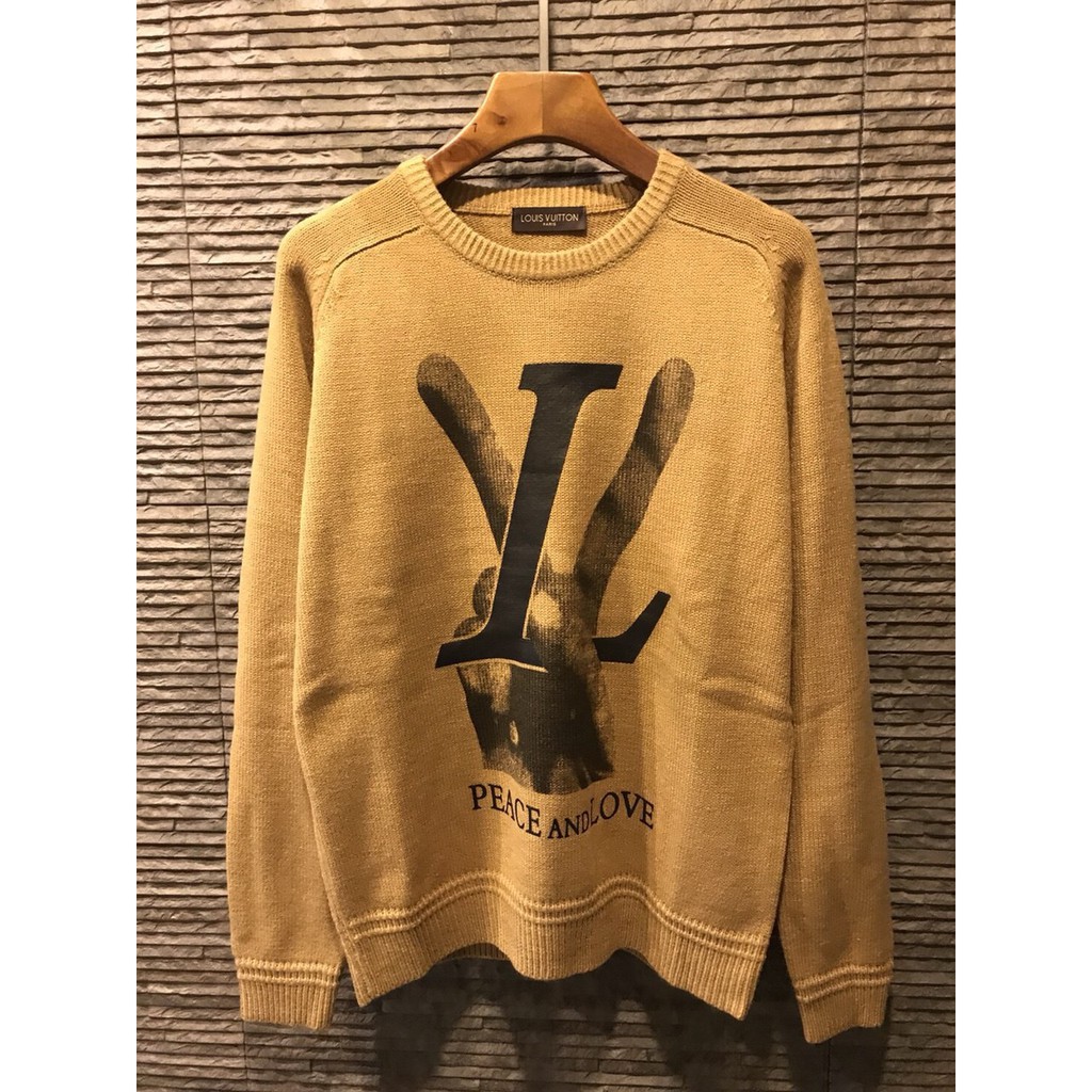 peace and love louis vuitton sweater