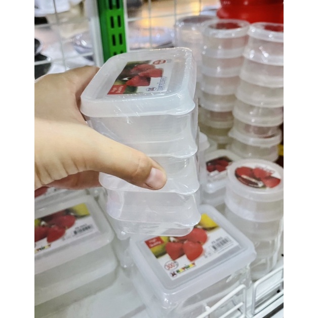 กระปุกสี่เหลี่ยม KEYWAY 1*4 กล่องใส่อาหาร 100 ml พลาสติกคุณภาพสูง เข้าไมโครเวฟได้ กล่องเหลี่ยมฝาปิดแน่นหนา ทนทานแข็งแรง