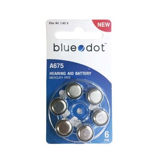 Bluedot Battery ถ่านกระดุม A675 ถ่านเครื่องช่วยฟัง ถ่านใส่เครื่องช่วยฟัง ถ่านก้อนกลม ถ่าน ถ่านกลม ถ่านแบน