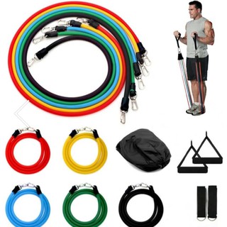 Multi function resistance band set ยางยืด ฟิตหุ่น 5 เส้น 5 ระดับ