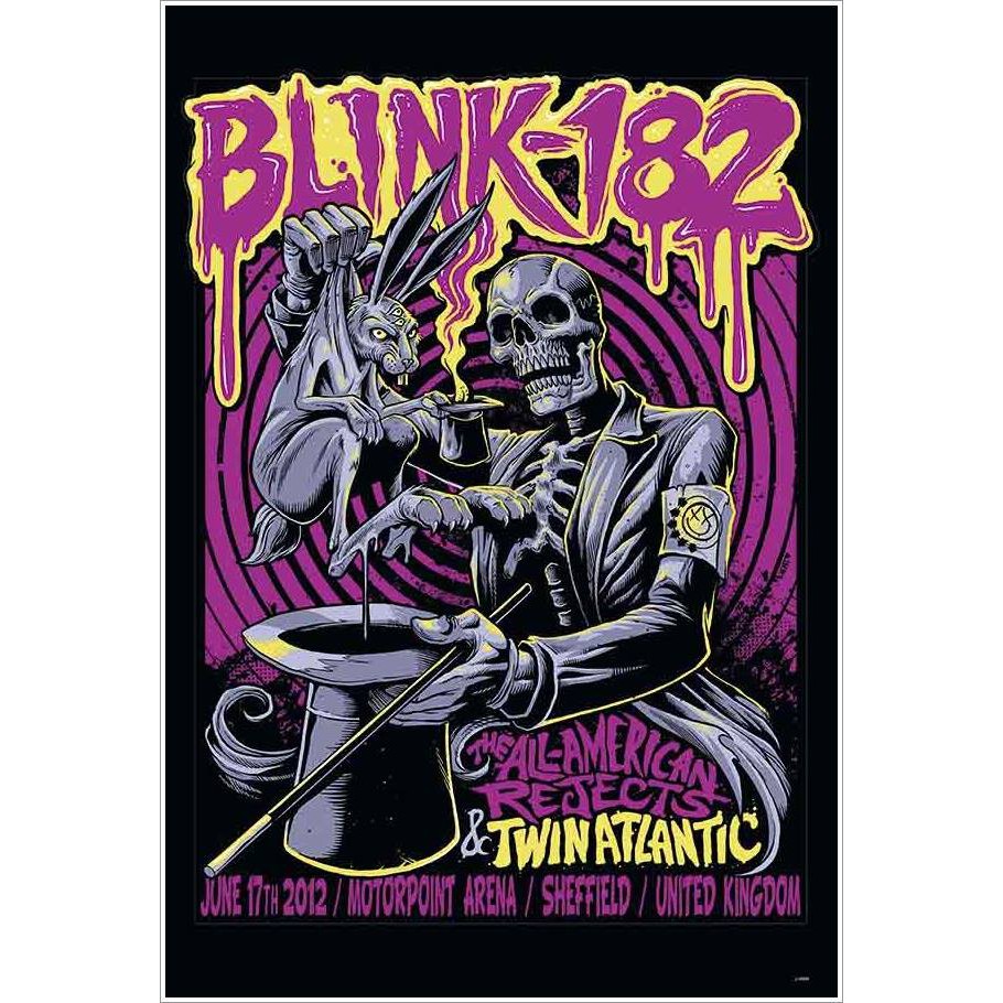 โปสเตอร์ รูปวาด วง ดนตรี ร็อก บลิงก์-182 Blink 182 POSTER 24”x35” Inch American Pop Punk Alternative
