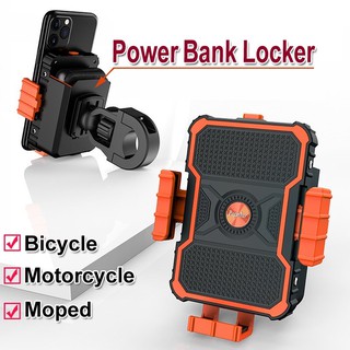 ที่จับโทรศัพท์มือถือมอเตอร์ไซค์ จักรยาน Motorcycle Phone Holder สีดำ-ส้ม ที่วางโทรศัพท์มือถือ ที่ยึดโทรศัพท์มือถือ