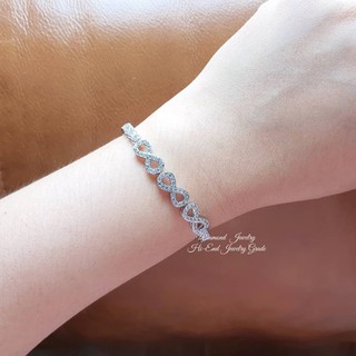 Infinity Diamond Bracelet สร้อยข้อมืออินฟินิตี้ เพชร Premium CZ งานฝังเพชรทั้งเส้น งานเหมือนเพชรแท้มากๆค่ะ เพชรคัด ขาวใส