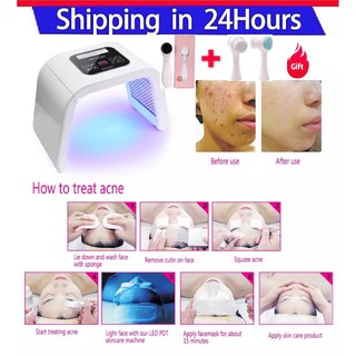 PDT Spectrometer 7-color LED Photodynamic beauty mask Beauty Salon Freckle removing Acne Elimination Beauty Instrument Q