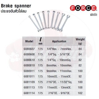 FORCE ประแจขันหัวไล่ลม Brake spanner