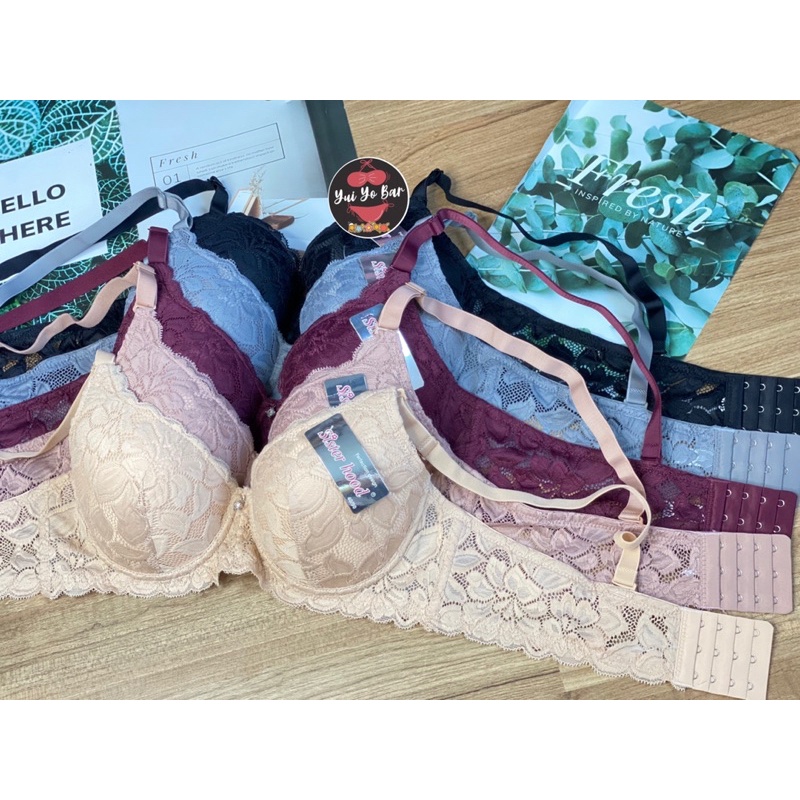 2183#Sister hood Size34-40เสื้อในไซร์ใหญ่ลูกไม้ทั้งตัวสวยสวย