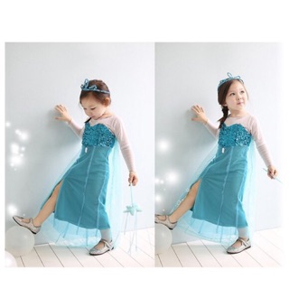 (พร้อมส่ง) เดรสแฟชั่น princess รุ่น A-skirt Blue