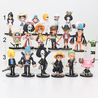 ฟิกเกอร์ฟิกเกอร์ One Piece Luffy Nami Zoro Sanji Brook Chopper ของเล่นสําหรับเด็ก