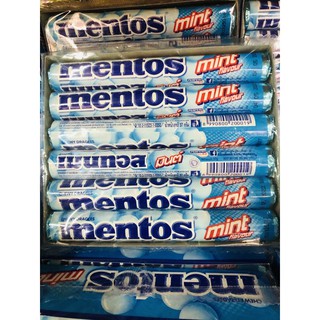 เมนทอส mentos ลูกอม ลูกอมเคี้ยว หนึบ (แบบกล่อง)ราคาพิเศษ109บาทมี12แท่ง😲