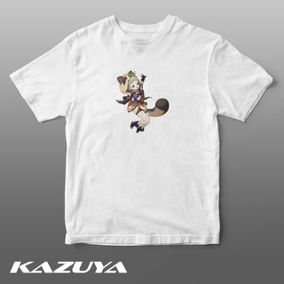 เสื้อยืดผู้ Kazuya TM-0204 GENSHIN IMPACT เสื้อยืด ลายฉลาม เกม S-5XL