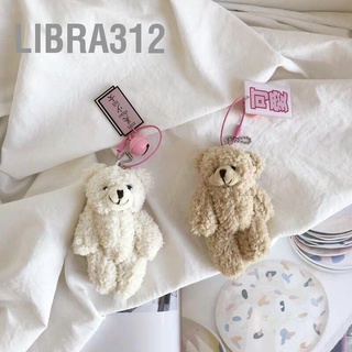 Libra312 พวงกุญแจ จี้ตุ๊กตาหมีน่ารัก ขนาดเล็ก สําหรับกระเป๋านักเรียน กระเป๋าถือ