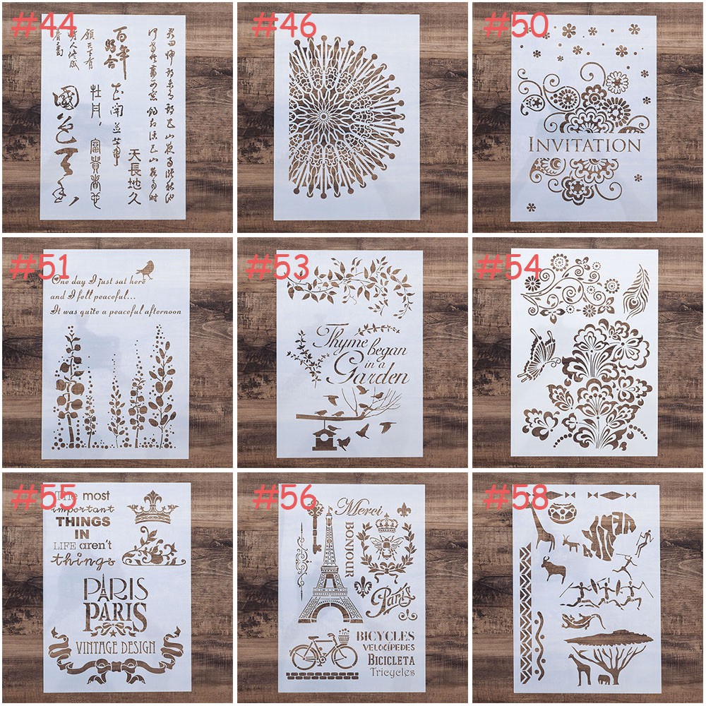 ลายฉลุขนาด a 4 ตกแต่งสมุด diy