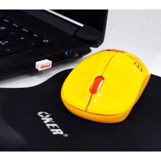 Ultra thin silent wireless mouse V105 เมาส์ Oker ไร้สายรุ่น V105 สีสันสดใส โดนใจทุกวัยโดยเฉพาะมีให้เลือกถึง​ 4สี