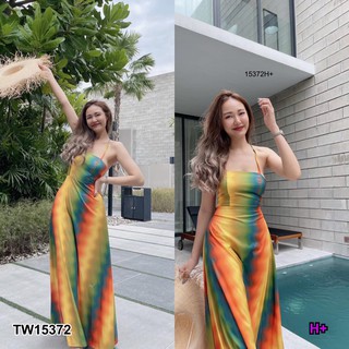 PP15372 Maxi Dress แม็กซี่เดรส ร้อยเชือก