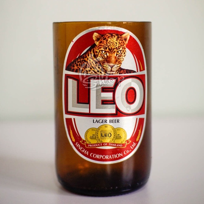 แก้วขวดเบียร์ลีโอLeo