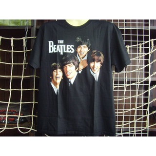 เสื้อยืดวงดนตรีเสื้อวง The Beatles เสื้อยืด เสื้อดำ วงดนตรี วงเดอะ บีทเทิลส์ สี่เต่าทอง The Beatles Heavy Metal Rock Ban