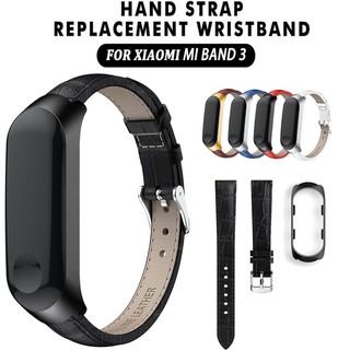 Watch Band for Xiaomi Mi Band 3 Miband 3 Sport Strap Leather Replacement Wristband