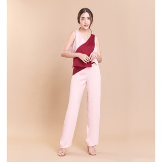 2 Tone Pants (Rose x Wine)