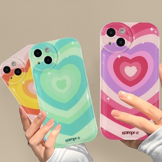 เคสโทรศัพท์มือถือนิ่ม ลายหัวใจ สีรุ้ง สําหรับ OPPO Reno5 Reno5 pro Reno 7pro Huawei NOVA 7 NOVA 7SE NOVA 9 P30 P30PRO P40 P40PRO P50PRO MATE 30 30PRO 40 40PRO