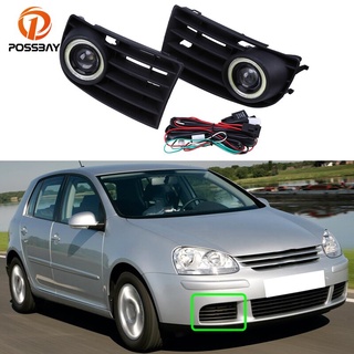 【สไตล์ฮอต】ไฟตัดหมอกรถยนต์ สีขาว คุณภาพสูง สําหรับ VW Golf Rabbit MK5 2003 2004-2009