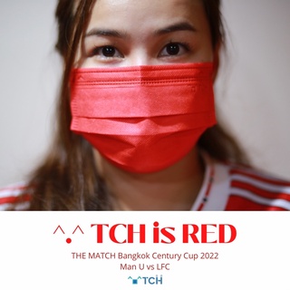 TCH is RED THE MATCH Bangkok Century Cup 2022  ManchesterUnited vs LiverpoolFC จัดไปหน้ากากแดง 1BOx10pcs25THB