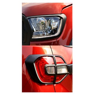 ครอบไฟหน้า+ครอบไฟท้าย ผิวดำ  FORD Everest 2018 SUV ฟอร์ด เอเวอเรสต์ เอเวอเลส Head Lamp Cover +Tail Lamp Cover