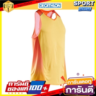 เสื้อกล้ามผู้ชายระบายอากาศได้ดีสำหรับใส่วิ่งรุ่น KIPRUN LIGHT (สีแดง/ส้ม) Mens breathable tank top for running, KIPRUN