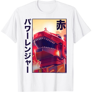 เสื้อยืด พิมพ์ลายโปสเตอร์ Power Rangers Red Ranger Kanji สําหรับผู้ใหญ่Size S-5XL