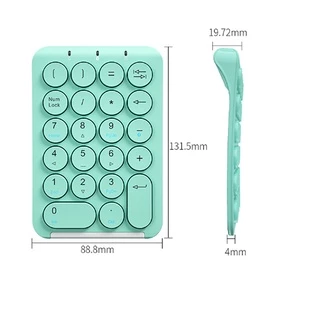 Jomaa คีย์บอร์ดตัวเลขไร้สาย บลูทูธ 22 คีย์ แบบพกพา ชาร์จได้ สําหรับ i0s Windows M.c