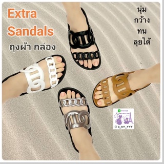 H ermes Extra Sandals รองเท้าแตะกว้างๆ หนานุ่ม ❤เลือกสีได้❤  Size 35-38 ของแท้