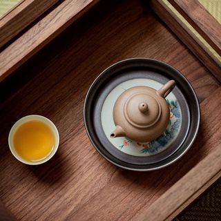 Hand-painted retro ceramic teapot tray Raising pot tea tray Gaiwan tray water storage tray Kung Fu tea set