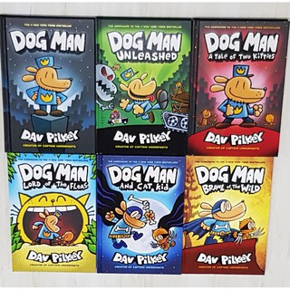 Dog man set of 6 books ปกแข็ง สีด้านใน