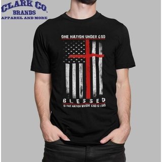 [COD]เสื้อยืด พิมพ์ลาย One Nation Under God Blessed Is The Nation Whose God Is Lord ChristianS-5XL