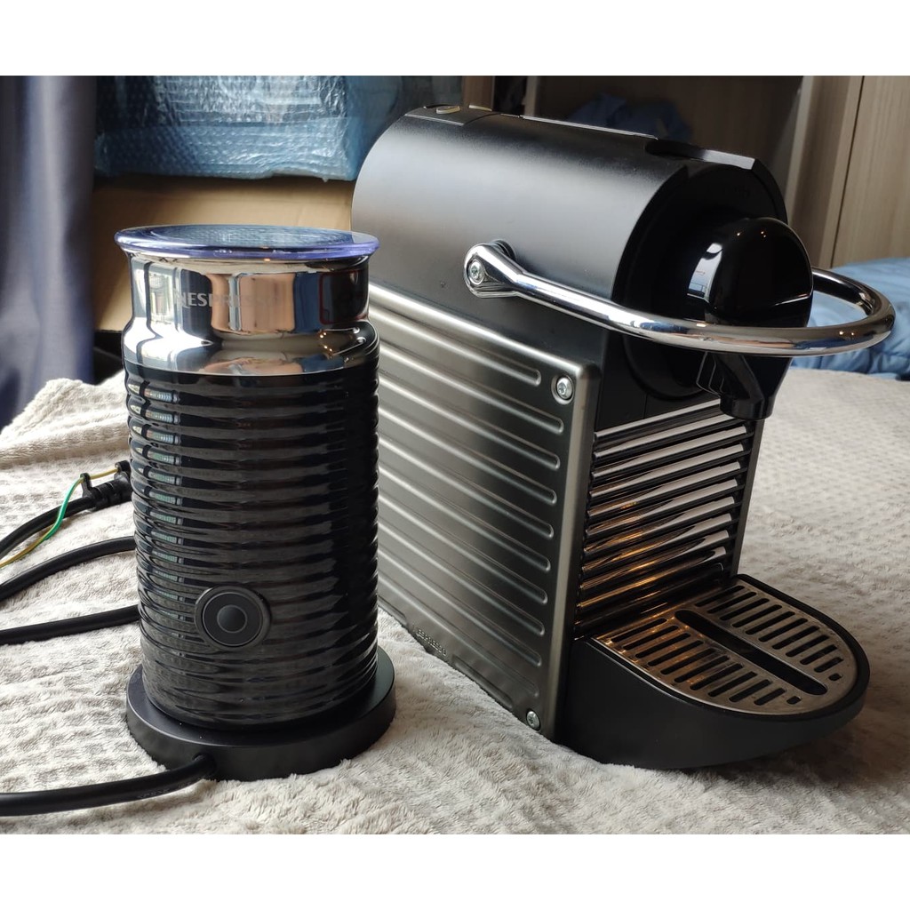 เครื่องชงกาแฟ Nespresso Pixie+Aeroccino3 มือสอง เครื่องญี่ปุ่น