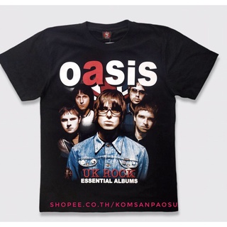 คอตต้อนคอกลม┋เสื้อวง Oasis T-shirt Rock เสื้อวงร็อค Oasis ป้ายrock yeahS-5XL