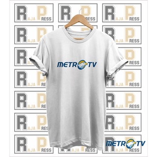 เสื้อยืด พิมพ์ลายโลโก้ Metro TV เรียบง่ายสามารถปรับแต่งได้