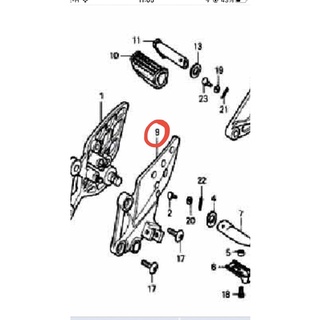 ขายึดพักเท้า Honda CBR 150 ข้างซ้าย 2005-2010 ฮอนด้า cbr 150