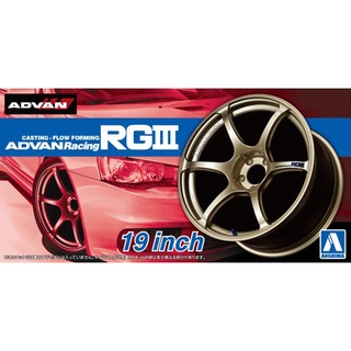 โมเดลชุดพาร์ทเสริมรถยนต์ AOSHIMA ADVAN RACING RG3 19inch 1/24