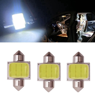 หลอดไฟ 12 smd cob led de 3175 แสงสีขาว 2 ชิ้นสําหรับรถยนต์