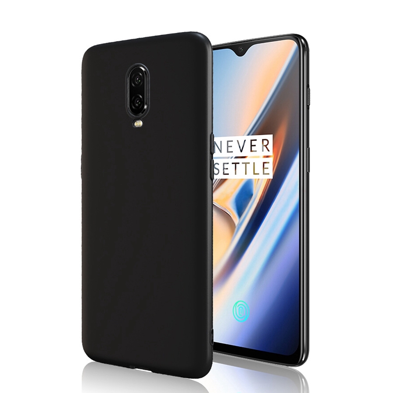 สําหรับ Oneplus 7 Pro 6 6T 8 Matte Black TPU Soft Case Casing Cover