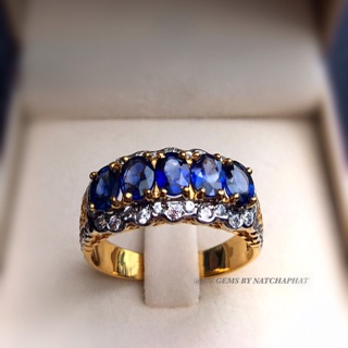 แหวนไพลินธรรมชาติแท้ (Natural Blue Sapphire)