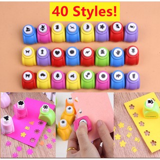 เครื่องเจาะรูกระดาษ ขนาดเล็ก แบบแมนนวล 40 แบบ DIY ของเล่นสําหรับเด็ก