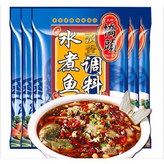 Qiaotou รสหม่าล่าปลา เครื่องปรุงรสปลาต้มหม่าล่า  桥头水煮鱼调料120g