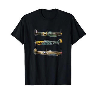 เสื้อยืด พิมพ์ลาย Ww2 Warbird Gathering Messerschmitt Mustang Spitfire สําหรับผู้ชาย 926260