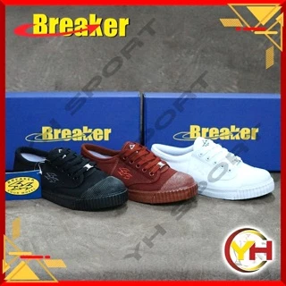 Breaker 4x4 ผ้าใบนักเรียน สีขาว ดำ น้ำตาล รองเท้านักเรียน เบอร์ 30-45 ของแท้ 100% สินค้าพร้อมส่ง