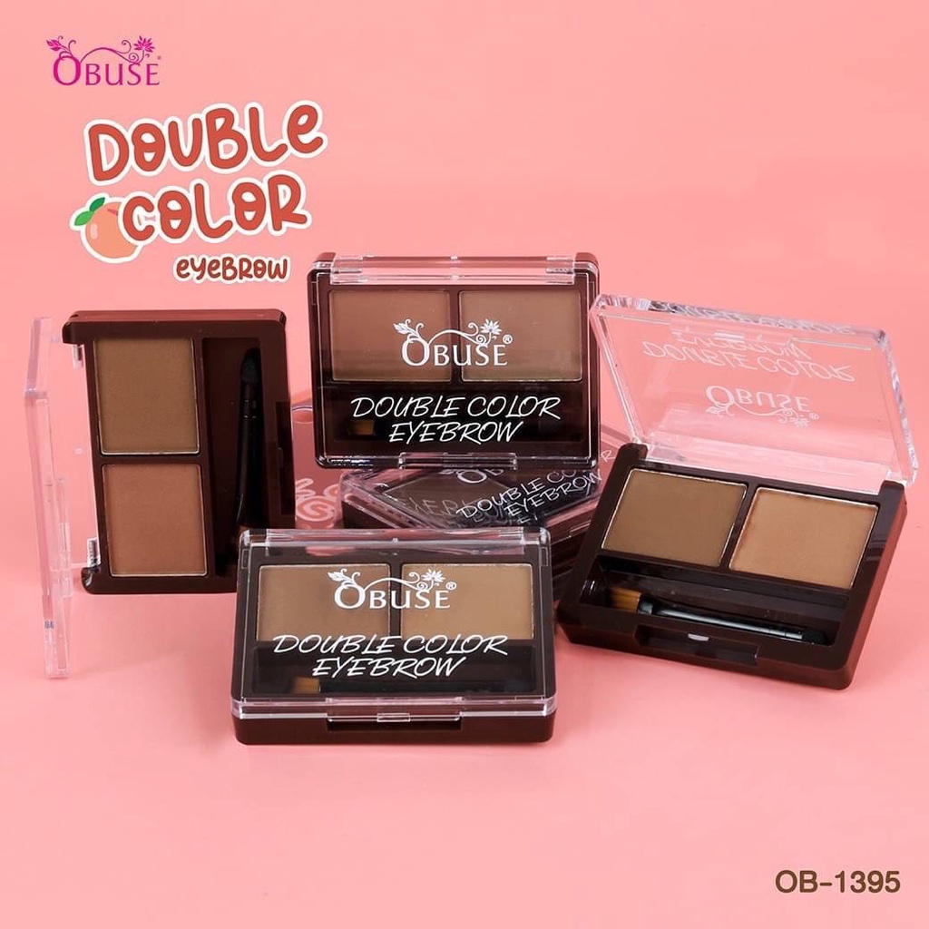 OB-1395 OBUSE DOUBLE COLOR EYEBRONW โอบิวซ์ ดับเบิ้ล คัลเลอร์ อายบราวน์