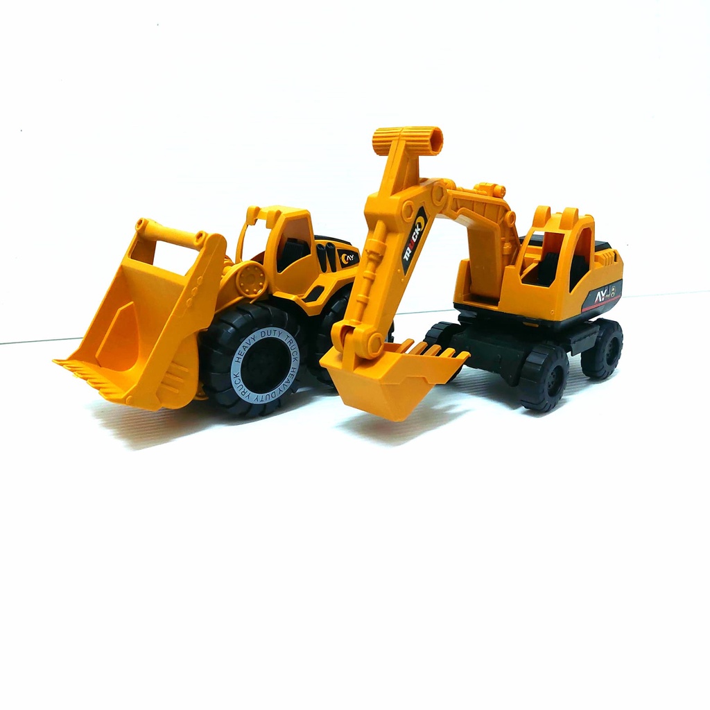 รถ 2 คัน ตัก แม็คโคร ได้ 2 คัน ตามรูป งานโมเดล ตรงปก พร้อมส่ง จัดส่งเร็ว รถเด็กเล่น รถของเล่น - รูปที่ 3