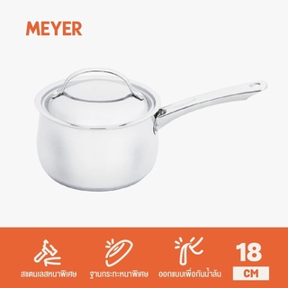 MEYER BELLA CLASSICO Stainless Steel 18cm / 2.8L Saucepan หม้อด้ามสแตนเลส สตีล พร้อมฝา (73286-T)