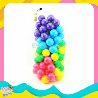 250TOYS บอลปลอดสาร ลูกบอล 100 ลูก ลูกใหญ่ บอลนิ่ม ไร้สารพิษ non-toxic plastic ball คละสี